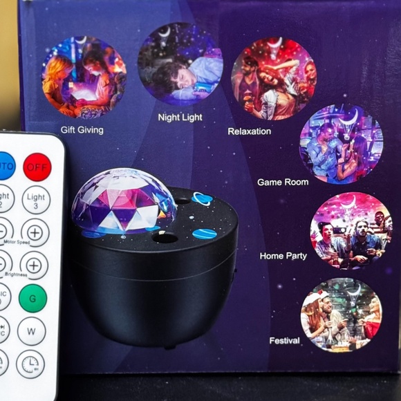 Star Projector with Timer, Music and Remote Control for Bedroom Decoration - Picture 1 of 4